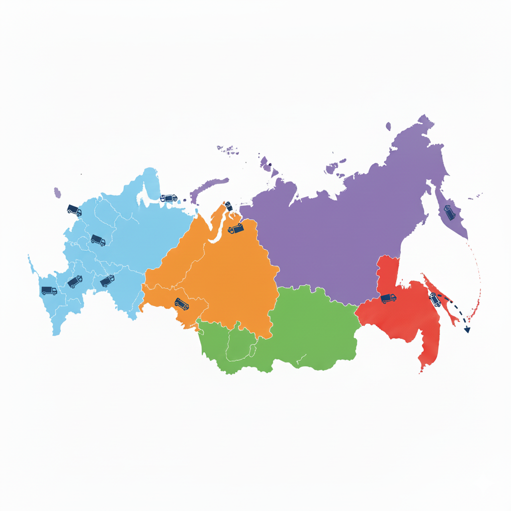 Карта регионов поставок